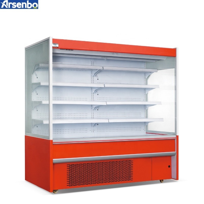 Stainless Steel Durable Open Multideck Fridge , Anticorrosive Fruit Display Cabinet