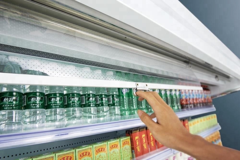 Stainless Steel Durable Open Multideck Fridge , Anticorrosive Fruit Display Cabinet