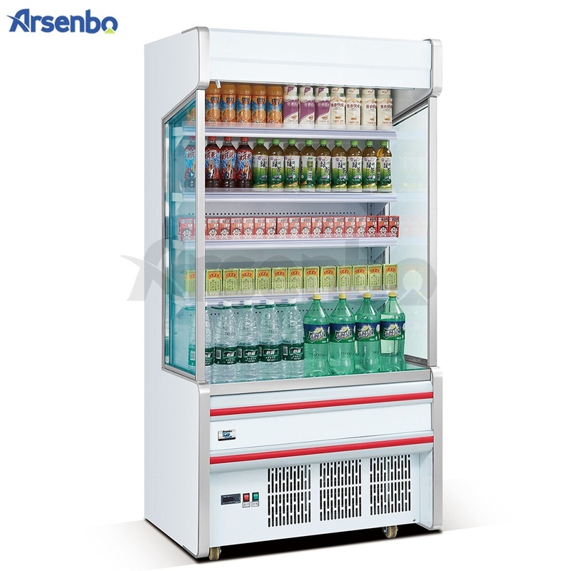 Commercial White Multideck Open Chiller Freezer For Supermarket Antiwear