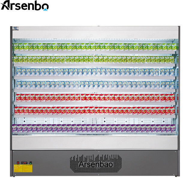 Built In Gray Multideck Open Chiller Durable Corrosion Resistant
